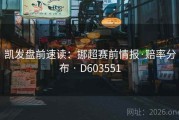 凯发盘前速读：挪超赛前情报·赔率分布 · D603551