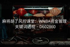 麻将胡了风控课堂：WNBA资金管理·关键词透视 · D602860