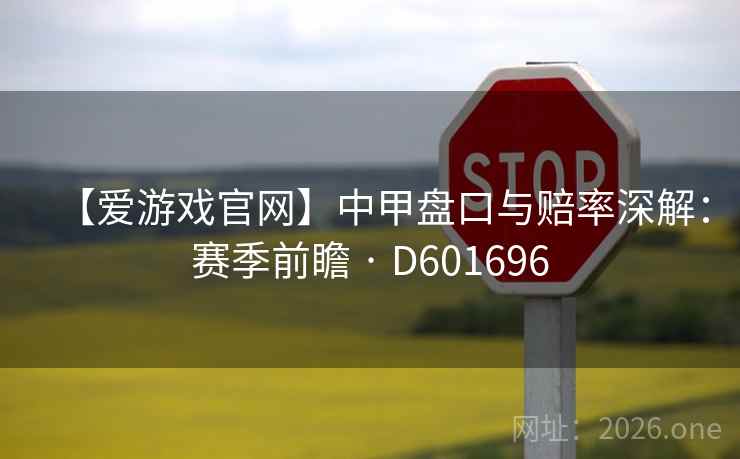 【爱游戏官网】中甲盘口与赔率深解：赛季前瞻 · D601696